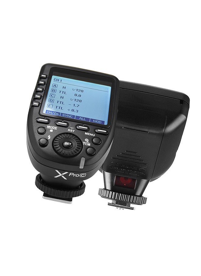 Godox - Xpro-C E-TTL II Flash Trigger Transmitter 2.4G Wireless X System 32 Channels 16 Groups Support TTL Autoflash 1/8000s HSS for Canon EOS Series Cameras - Image 1