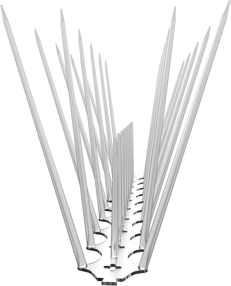 Eightiz (10 Pcs with Zip Ties) New Sharp Bird and Pigeon Spikes, Pigeon Control Anti Bird Spike Plastic for AC Balcony Railing Window Home Protection from Pigeon Dog Monkey Crow Kabootar Transparent - Image 3