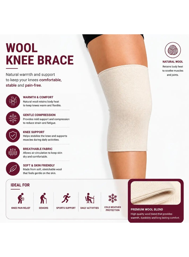 AID PLUS Wool Knee Brace (Xxl) – Ultimate Knee Support And Comfort, 60808 - Image 2