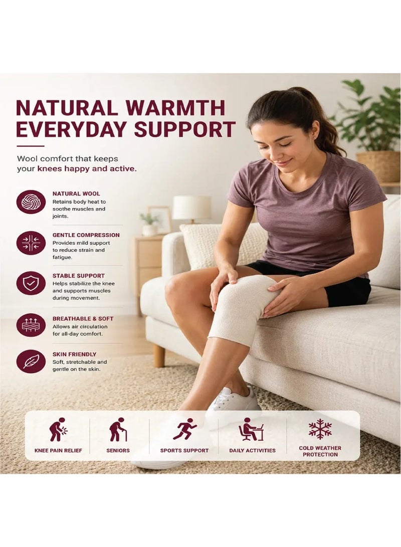 AID PLUS Wool Knee Brace (Xxl) – Ultimate Knee Support And Comfort, 60808 - Image 3