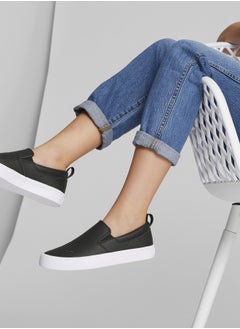 PUMA Bari Womens Black Slip On Comfort Perf Sneakers  - Image 4