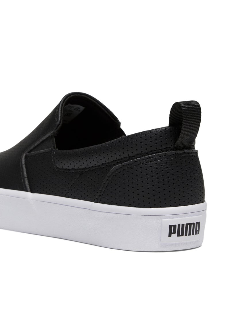PUMA - Bari Womens Black Slip On Comfort Perf Sneakers - Image 1
