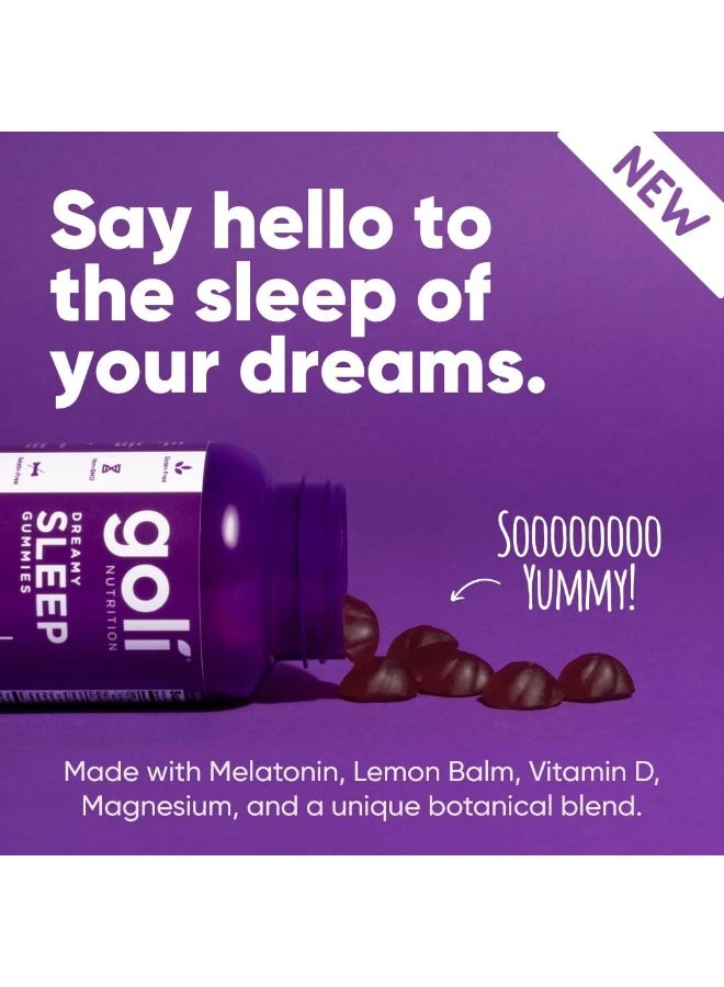 Goli Dreamy Sleep Gummy - 60 Count - Melatonin, Vitamin D, Magnesium, and Lemon Balm Extract - Gelatin-Free, Gluten-Free, Vegan & Non-GMO 1 - Image 4