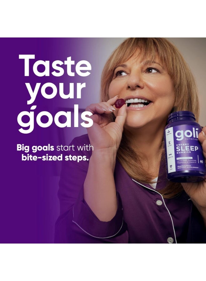 Goli Dreamy Sleep Gummy - 60 Count - Melatonin, Vitamin D, Magnesium, and Lemon Balm Extract - Gelatin-Free, Gluten-Free, Vegan & Non-GMO 1 - Image 5