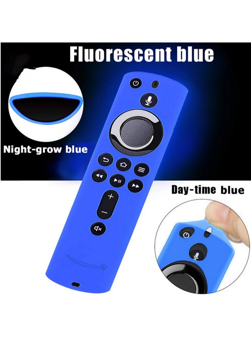 Silicone Cover for Fire TV Stick 4K Fire TV 2nd Gen Fire TV Cube Remote Control 5.9 Inch Anti Slip Shockproof Washable Durable Soft Lightweight Non Slip Dust Resistant Protective Case Blue - Image 2