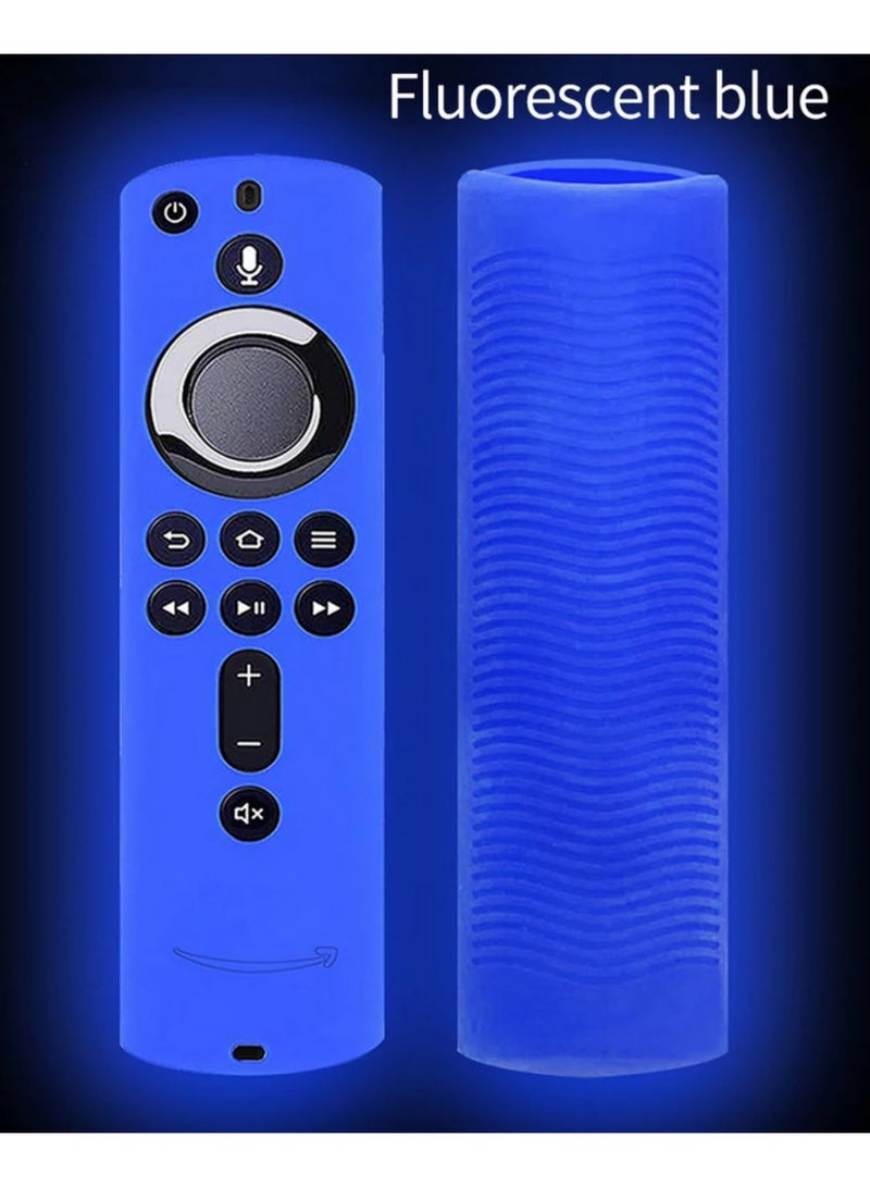 Silicone Cover for Fire TV Stick 4K Fire TV 2nd Gen Fire TV Cube Remote Control 5.9 Inch Anti Slip Shockproof Washable Durable Soft Lightweight Non Slip Dust Resistant Protective Case Blue - Image 3