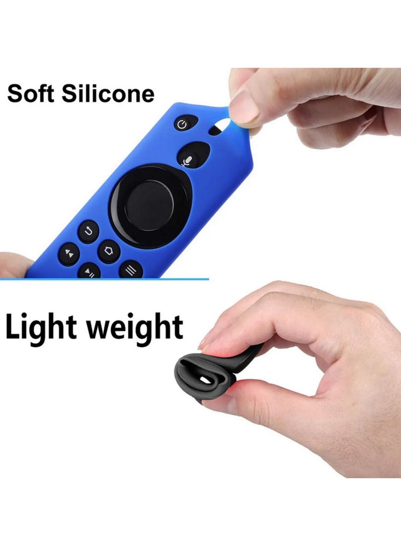 Silicone Cover for Fire TV Stick 4K Fire TV 2nd Gen Fire TV Cube Remote Control 5.9 Inch Anti Slip Shockproof Washable Durable Soft Lightweight Non Slip Dust Resistant Protective Case Blue - Image 4