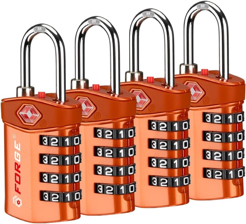 Forge Travel Lock,TSA Approved Luggage Locks for Air Travel, Gym Lockers, School Lockers, Pelican Cases, Gun Case, Easy Read Dials, Durable Alloy Body - Image 1