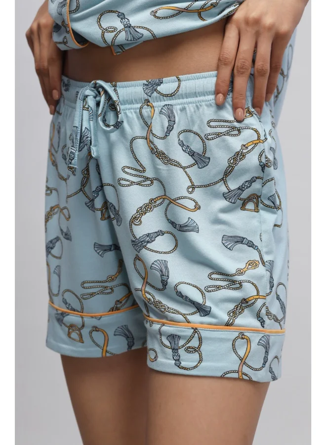 NeceSera Rope Printed Shorts