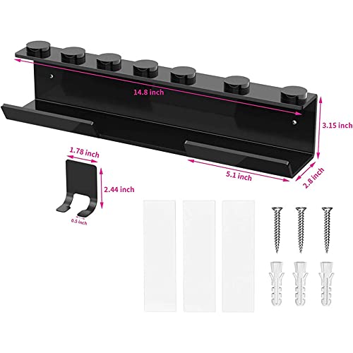 Lumclaw Wall Mount Holder for Dyson Airwrap Styler Hair Curling Iron Wand Barrels and Brushes Storage Stand Rack with Cord Organizer Acrylic - Image 5