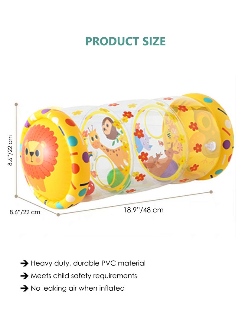 Inflatable Activity Roller, Crawling & Walking Baby Toys for 6-12 Months Glowing, Tummy Time Sensory Development Toys for Boys, Girls - Image 2