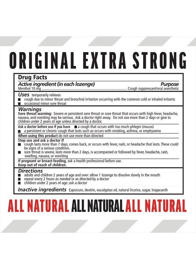FISHERMAN'S FRIEND - Cough Drops, Cough Suppressant and Sore Throat Lozenges, Original Extra Strong, 10mg Menthol, 480 Drops (24 Packs of 20) - Image 1