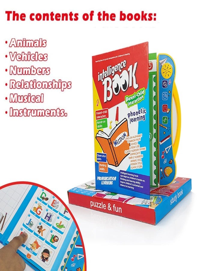 NHR Kids Intelligence English Letters & Words Learning Sound Book - Fun Educational Toys, Activities with Numbers, Shapes, Animals Phonetic Learning for Toddlers (E-Book, Multi) - Image 2