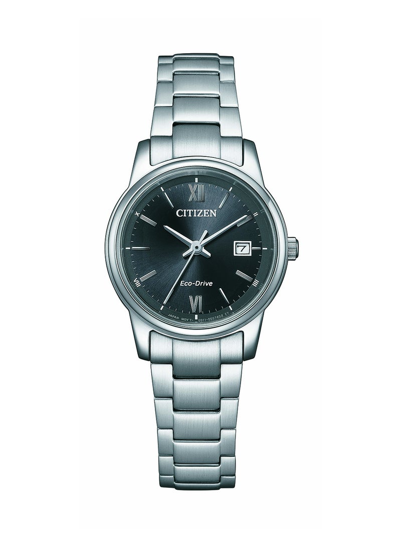 CITIZEN ساعة يد نسائية أنالوج دائرية من الفولاذ المقاوم للصدأ EW2318-73E - 27.5 مم - Image 1