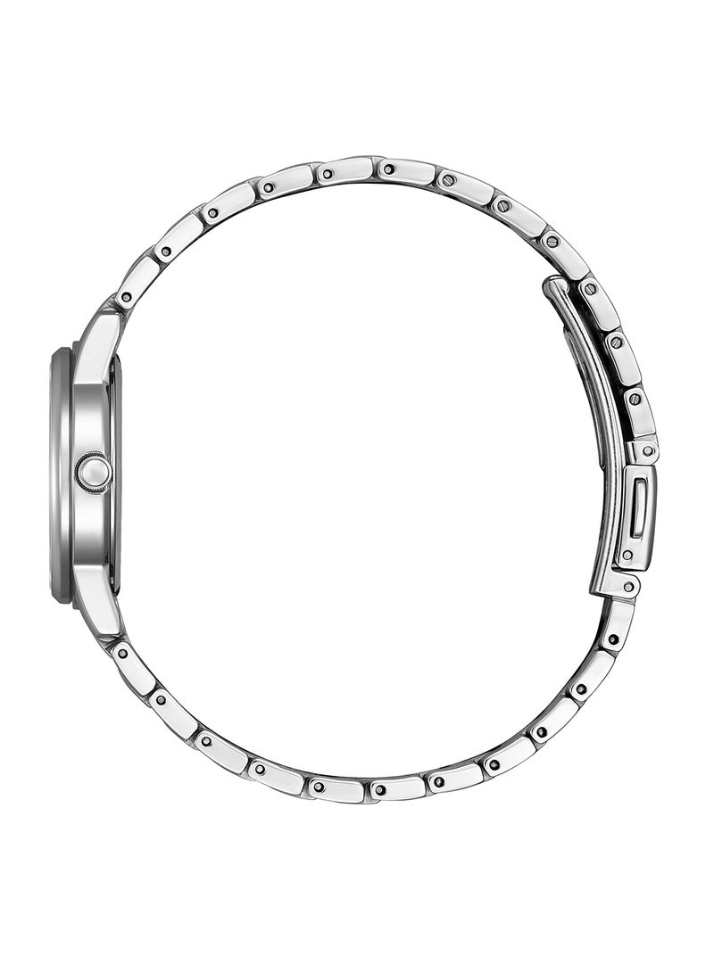 CITIZEN ساعة يد نسائية أنالوج دائرية من الفولاذ المقاوم للصدأ EW2318-73E - 27.5 مم - Image 3