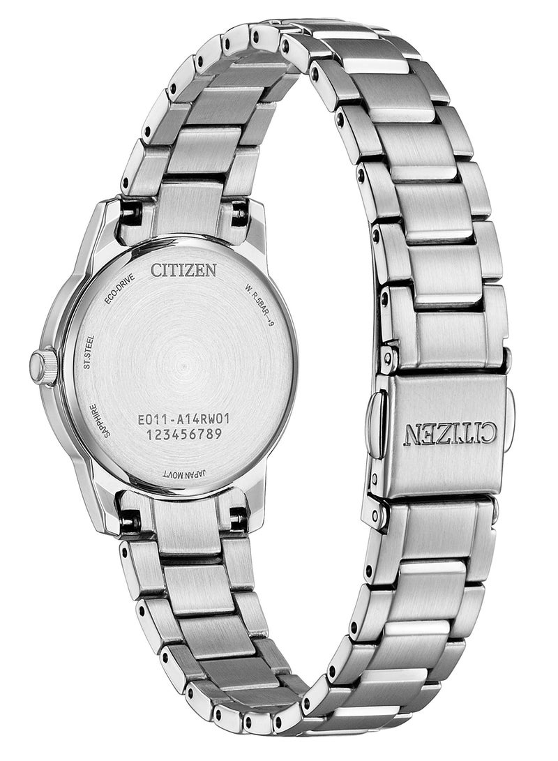 CITIZEN ساعة يد نسائية أنالوج دائرية من الفولاذ المقاوم للصدأ EW2318-73E - 27.5 مم - Image 2