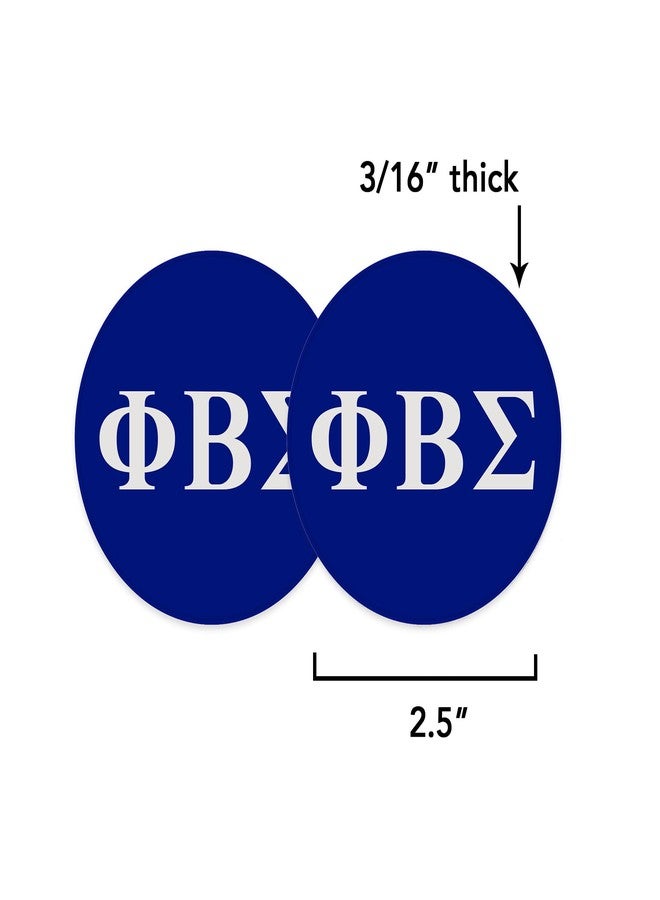 Desert Cactus Phi Beta Sigma Car Accessories Absorbent Sandstone Cup Coasters Licensed Product Set of 2 (Design A) - Image 3