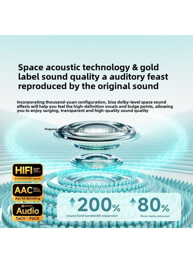 Bluetooth Headset Wireless Noise Reduction Girls Wired Computer Headset Gaming Band Mic Queen-Color:Official Standard Configuration [variety Atmosphere | Trendy Non-contrasting Style]-[crystal Clear Black | Luminous Version]★100h Battery Life★Hifi Lossless Sound Quality★Bluetooth/plug  - Image 3
