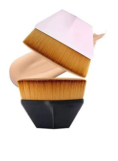 Makeup Brushes 2 Pcs, High Density Seamless Foundation Brush, Flawless Wand Foundation Brush, BB Cream Makeup Brushes Loose Powder (Combination)
