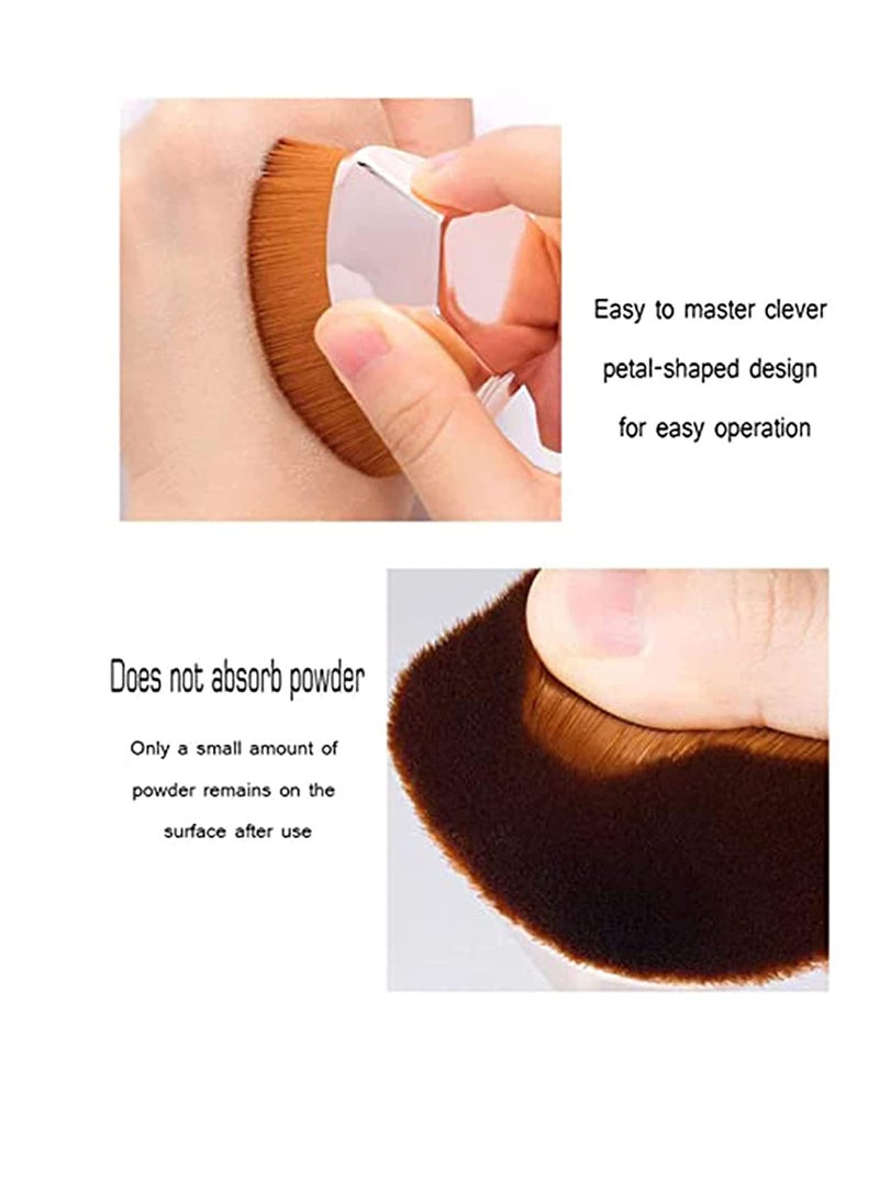 Excefore - Makeup Brushes 2 Pcs, High Density Seamless Foundation Brush, Flawless Wand Foundation Brush, BB Cream Makeup Brushes Loose Powder (Combination) - Image 1