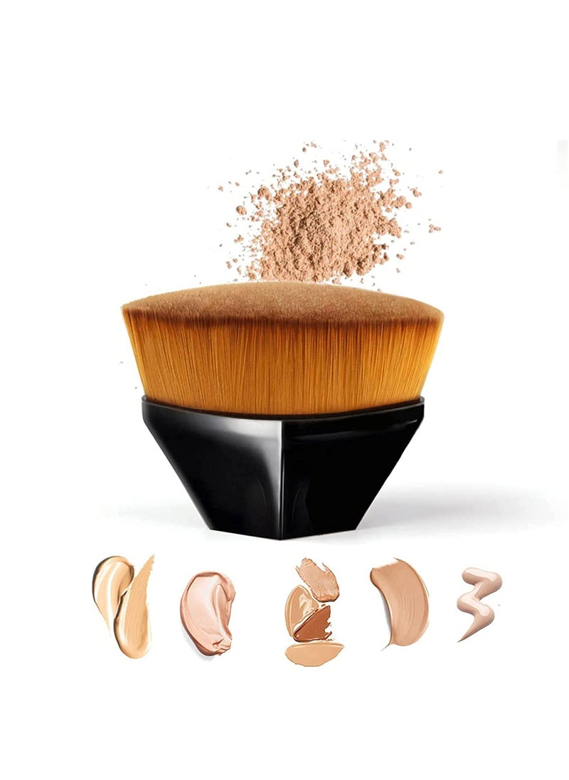 Excefore - Makeup Brushes 2 Pcs, High Density Seamless Foundation Brush, Flawless Wand Foundation Brush, BB Cream Makeup Brushes Loose Powder (Combination) - Image 1