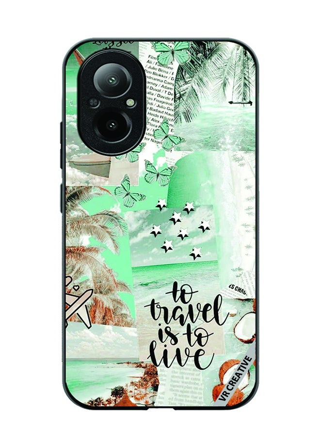 VR CREATIVE Protective Case Cover For Realme C67 4G To Tavel Is To Live Design Multicolour - Image 1