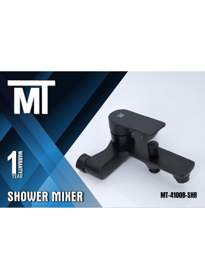 MAAT MT4100B Bath Mixer – With Black Color Shower Set | Modern Zinc Body | Sleek Black Finish  - Image 3