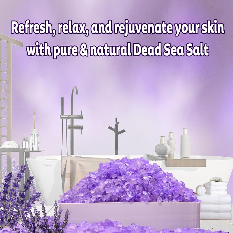 ECOLYTE+ La Parisienne Pure & Natural Dead Sea Salt with Lavender - 2 kg Bath Salt for Hand, Foot, and Body Care - Image 4