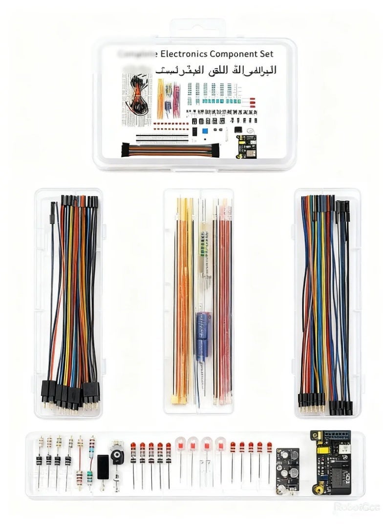 وبوت جي سي سي طقم لوحة تجارب MB-102 بعدد 830 نقطة لأردوينو UNO R3، مجموعة إلكترونيات للمبتدئين مع أسلاك توصيل، وحدة طاقة، مقاومات وLED، طقم تعلم STEM DIY للمبتدئين - Image 2