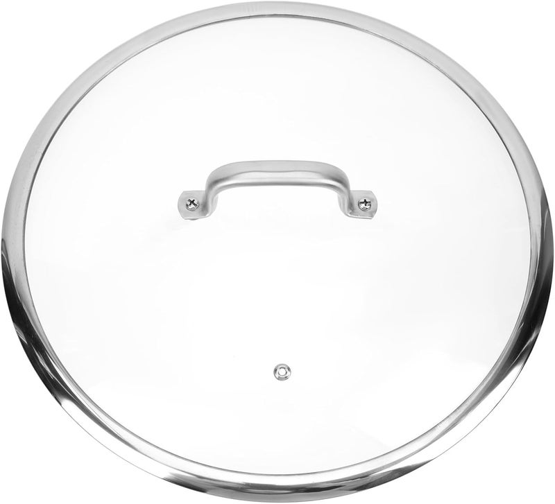 Luxshiny Terrarium Glass cast Iron lid Pot lid cookware Glass Cover Replacement Pot lids Frying pan Cover Thickened Visual Pot Cover Kitchen Universal lid for Accessories 14 inch pan lid BBQ Grill - Image 1