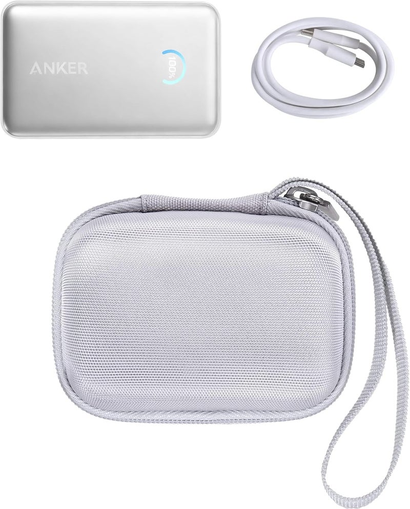 Khanka for Anker Nano Power Bank,10,000mAh 45W(‎A1638) Powerbank Hard Carrying Case,Storage Travel Cover for Anker Nano 45W Max Compact Battery Pack,Case Only (White) - Image 5