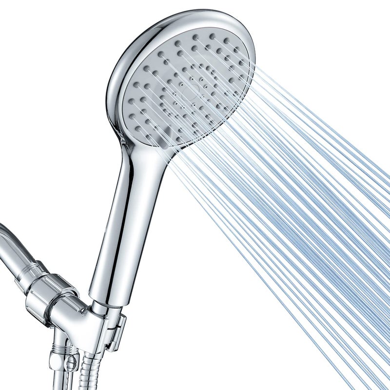 Doiliese Shower Heads With Handheld Spray 5-Mode Hand Held Shower Head With Long Hose High Pressure And Detachable With Hose 60 Inch Chrome - Image 1