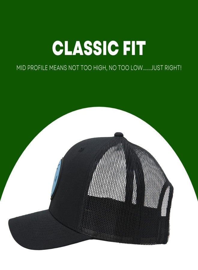 ليندو قبعة سائق الشاحنة LINDO - شجرة النخيل 2.0 (أسود مع رقعة زرقاء) - Image 2