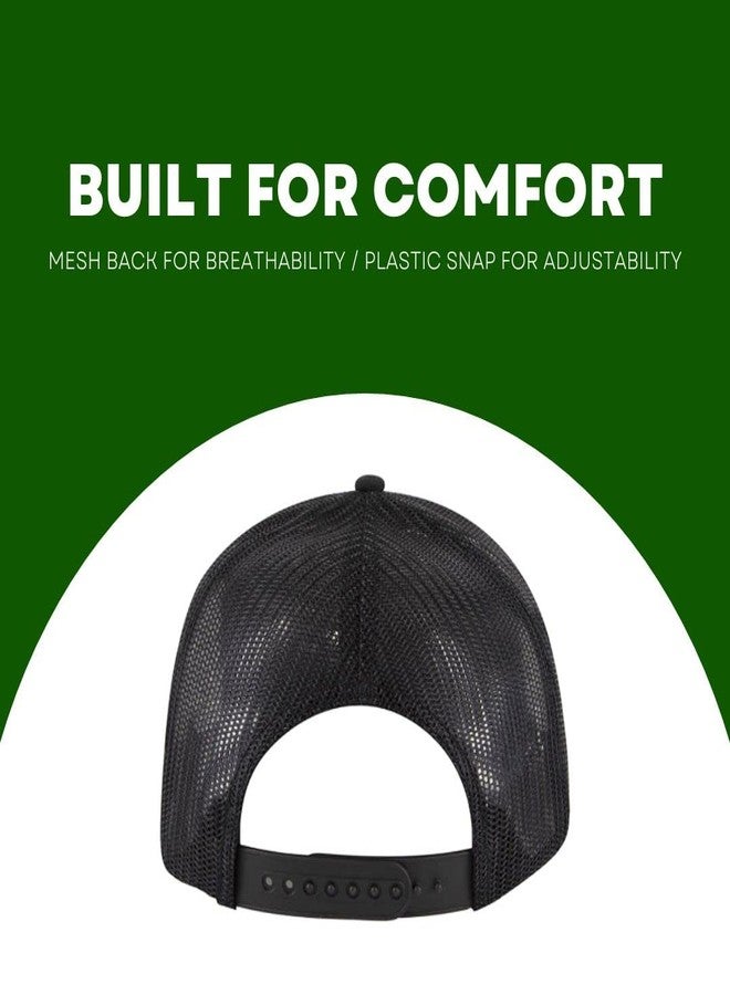 ليندو قبعة سائق الشاحنة LINDO - شجرة النخيل 2.0 (أسود مع رقعة زرقاء) - Image 3