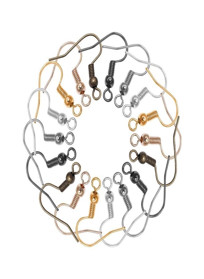 Excellentcrafts 100Pcs Earring Hooks for Jewelry Making � Fish Hook Ear Wires in Gold, Silver, Bronze, Rose Gold, Black � DIY Earring Making Kit for Women, Crafters & Beginners � 50 Pairs (Assort) - Image 2
