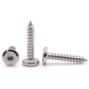 EASTLO M5 x 25mm Flat Socket Head Self Tapping Screws, 304 Stainless Steel 18-8, Hex Drive, Corrosion Resistant Screws for Wood, Sheet Metal and More, Pack of 50 - Image 4