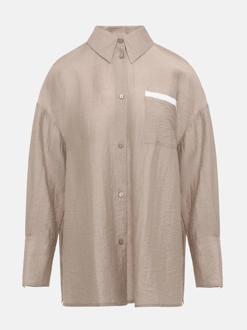 Lichi Loose shirt with contrasting inserts