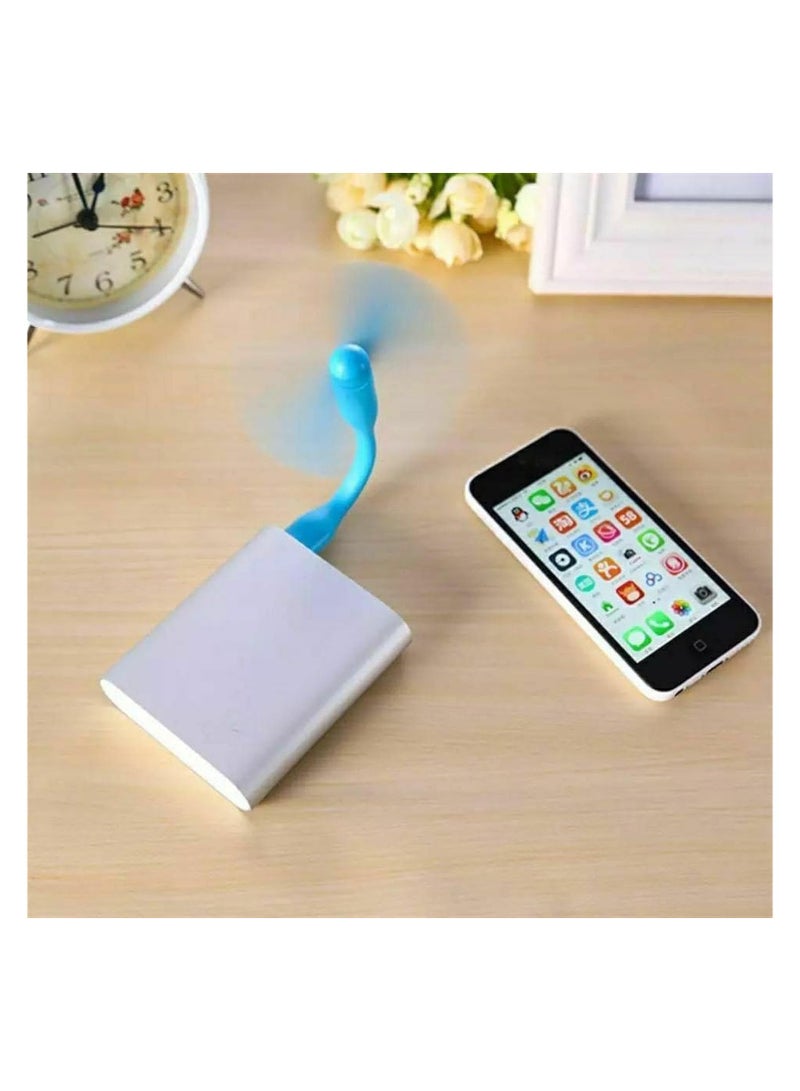 مروحة USB محمولة صغيرة – عملية ومثالية للعمل على اللاب توب أو مع الباور بانك أو الشاحن المباشر  - Image 1