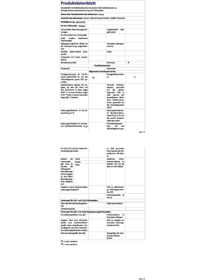 Osram 10 x Osram Halogen 50W GU5.3 12V 36° 44870 WFL Decostar 50 Watt lamp warm white dimmable [Energy Class B] - Image 4
