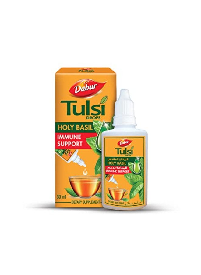 Dabur قطرات دابر تولسي | الريحان المقدس | مستخلص من 5 أنواع نادرة من تولسي | معزز طبيعي للمناعة | Ayurvedic | عشبي | سعال | زكام | 30 مل - Image 1