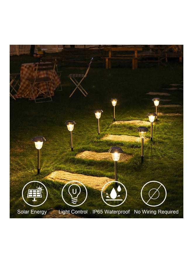 NIBEMINENT 2-Piece LED Solar Stake Lights Warm White - Image 5