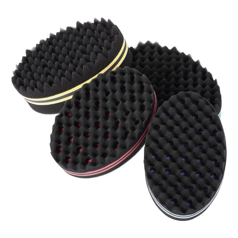 1Pc Oval Brush for Afros Dreadlocks Curl Coil Wave Double-sided Hair Twist Sponge Magic Hair Braider Random Color - Image 3