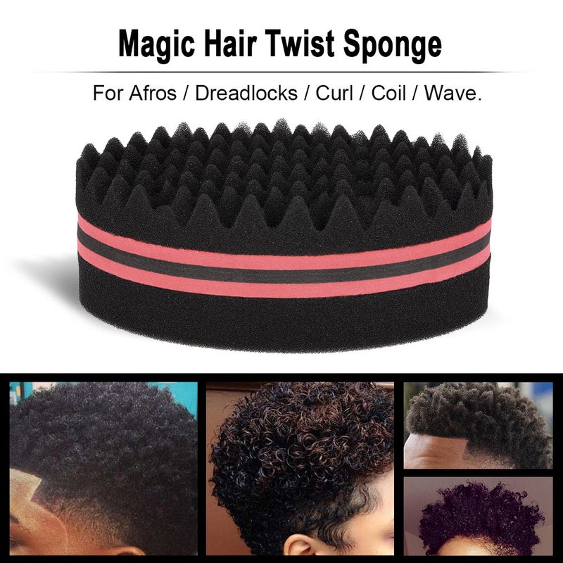 1Pc Oval Brush for Afros Dreadlocks Curl Coil Wave Double-sided Hair Twist Sponge Magic Hair Braider Random Color - Image 5