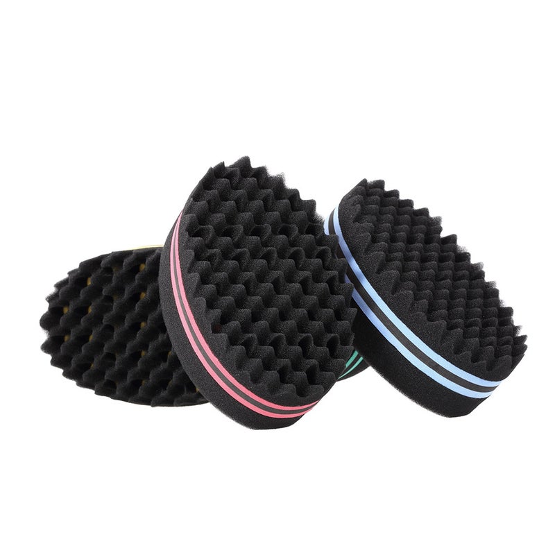 1Pc Oval Brush for Afros Dreadlocks Curl Coil Wave Double-sided Hair Twist Sponge Magic Hair Braider Random Color - Image 4