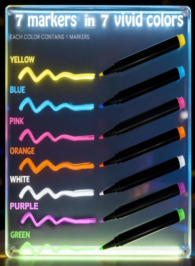 momozzle 12-Color Markers for LED Note Board with Colors, Compatible with Reusable Doodle Book, Light-Up Acrylic Message Boards,and LED Writing Boards, Neon Markers Erasable Pens - Image 4