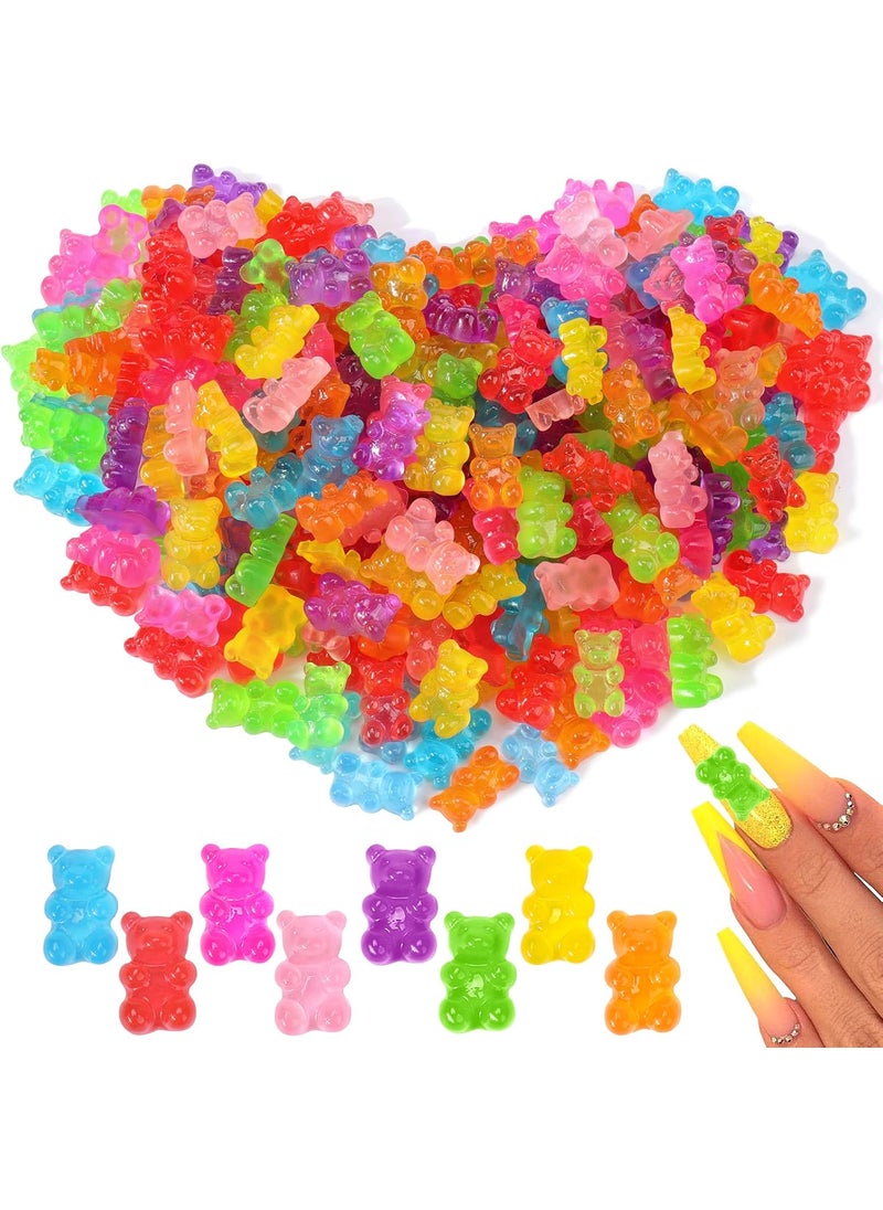 PalkSky Palksky 160 Pcs Nail Charms 3d, Gummy Bear Nail Charms for Nail Decoration, Kawaii Nail Charms for Nail Art Supplies (8 Colors) 