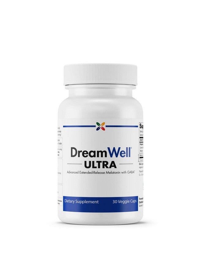 stop aging now Stop Aging Now - DreamWell Ultra - Advanced Melatonin with GABA - Nervousness and Stress Relief, Sleep Support - Non-Drowsy and Non-Habit Forming - 30 Vcaps  - Image 1