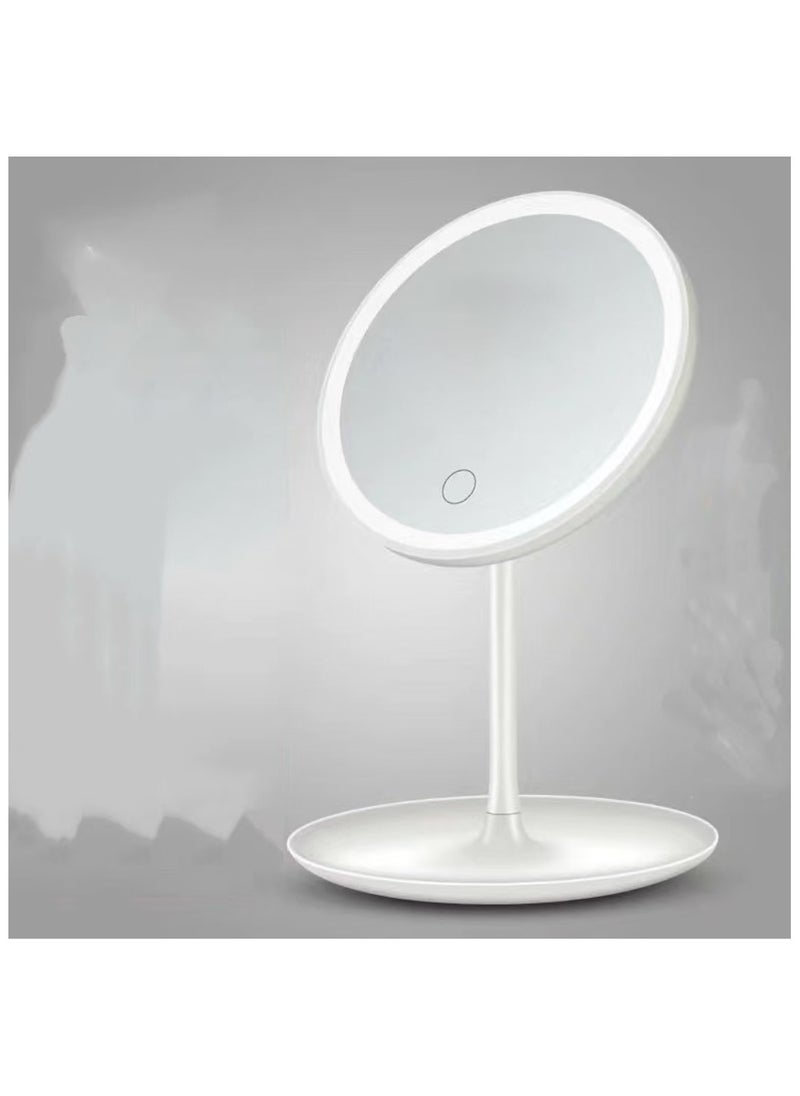 Captaintech White Table Lamp with Built-in Makeup Mirror – Adjustable Vanity Light  - Image 1