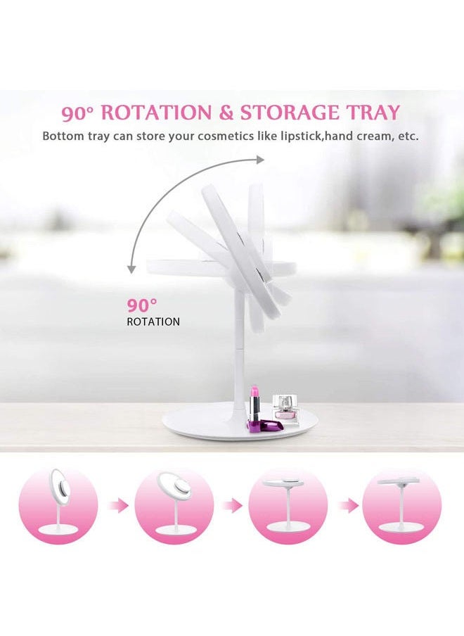 Captaintech White Table Lamp with Built-in Makeup Mirror – Adjustable Vanity Light  - Image 5