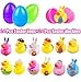 Cherislpy 24 Pcs Prefilled Easter Eggs with Bunny DuckiesBright Colorful Easter Eggs Prefilled with Variety Duckies for Fun Bath Bunny Duckies Easter Basket Stuffers and Bathtub Toys Party Favors - Image 4